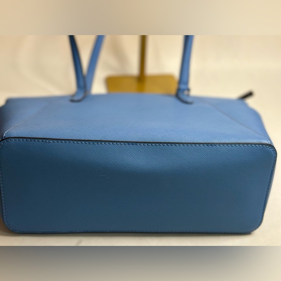 NWT Michael Kors Charlotte Blue Saffiano Leather Tote Bag - Picture 7 of 12